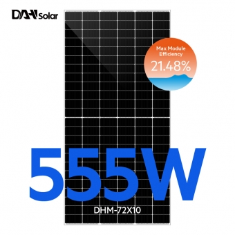Panel Surya Setengah Sel Mono DHM-72X10-520-550W 