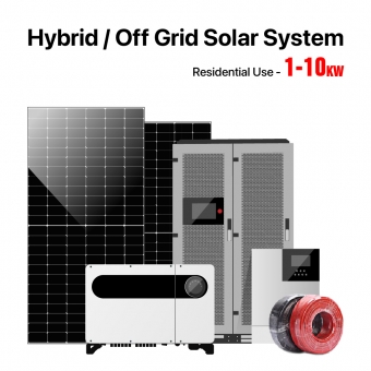 1-10KW Penggunaan Hunian Hybrid / Off Grid Solar System 