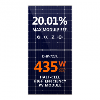 400W 425W 435W panel surya setengah sel modul PV efisiensi tinggi