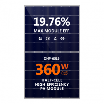340W 350W 360W panel surya setengah sel modul PV efisiensi tinggi
