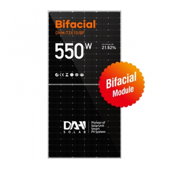 DHM-72X10/BF-520~550W Bifacial Mono Panel Surya Efisiensi Tinggi 