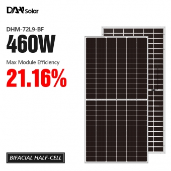 435~465W Panel Surya Bifacial Half-cell High Efficiency PV Module