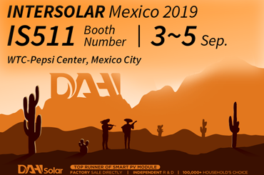 dah solar menghadiri intersolar mexico dengan panel surya setengah sel 9bb